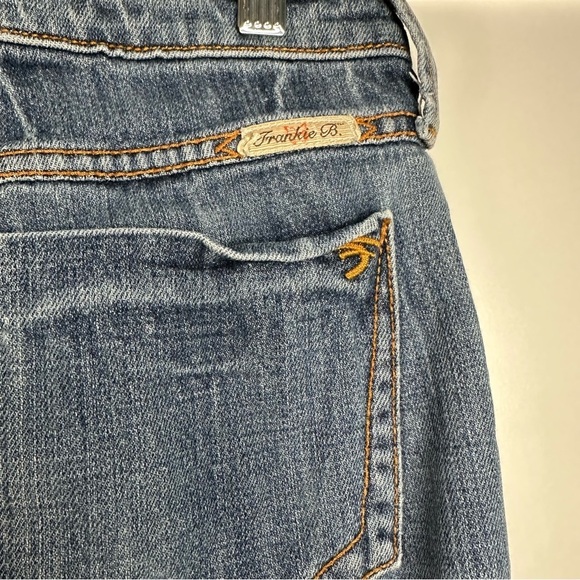 🎆 Frankie B vintage jeans 6 low rise straight leg ankle cropped raw hem Y2K 90’s - Picture 4 of 12